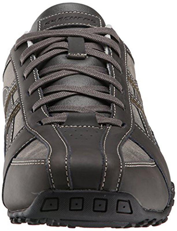 Skechers Leather Citywalk Malton Oxford Sneaker in Charcoal (Gray) for Men  | Lyst
