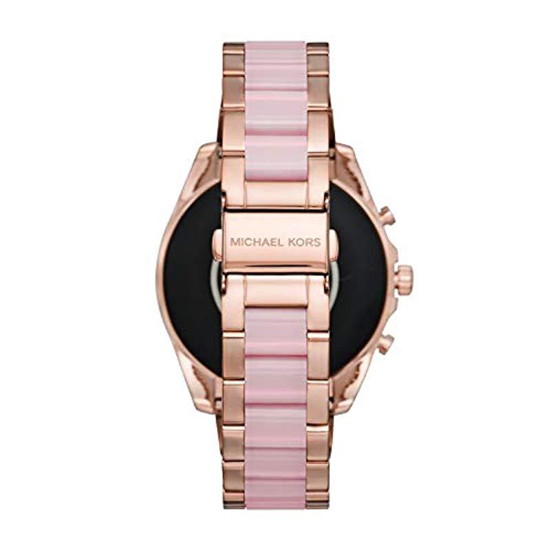 mk watch rose gold touch screen