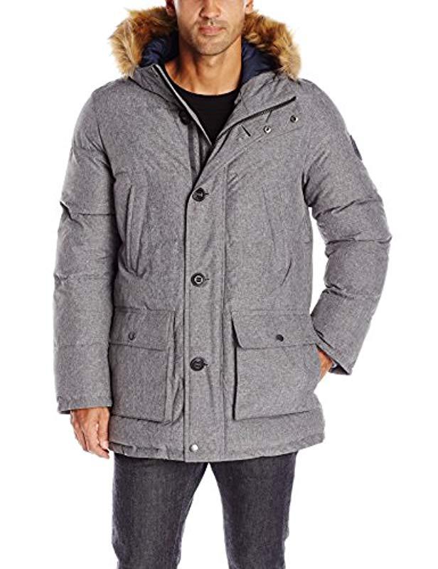 tommy hilfiger men's arctic cloth quilted snorkel bomber