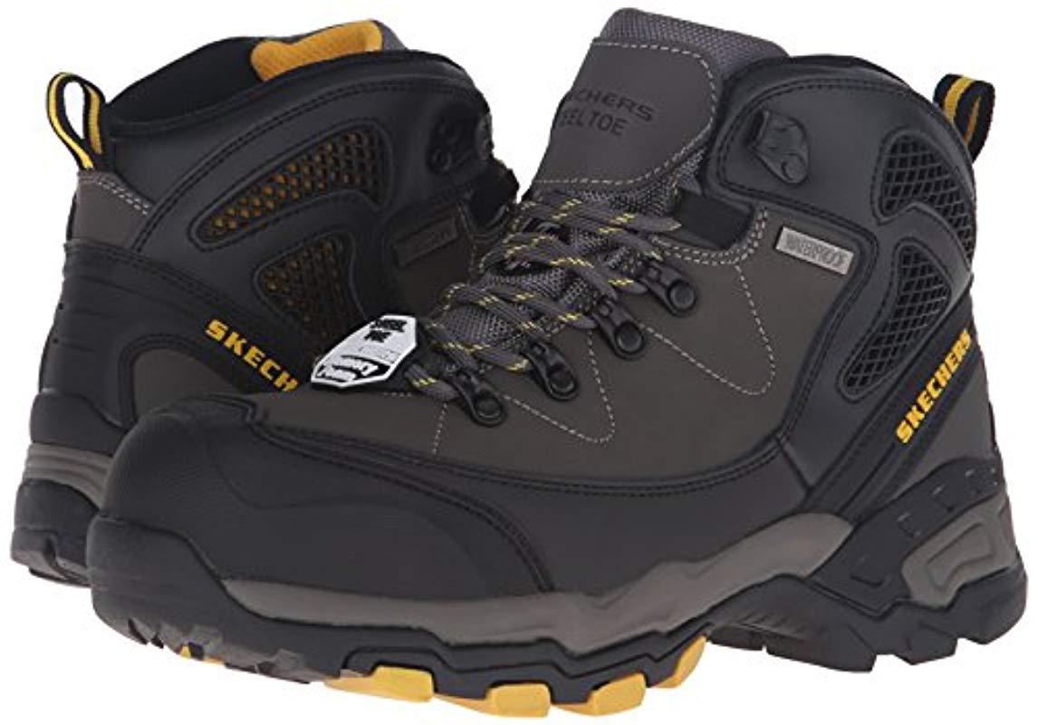 skechers work men's surren waterproof steel toe work boot