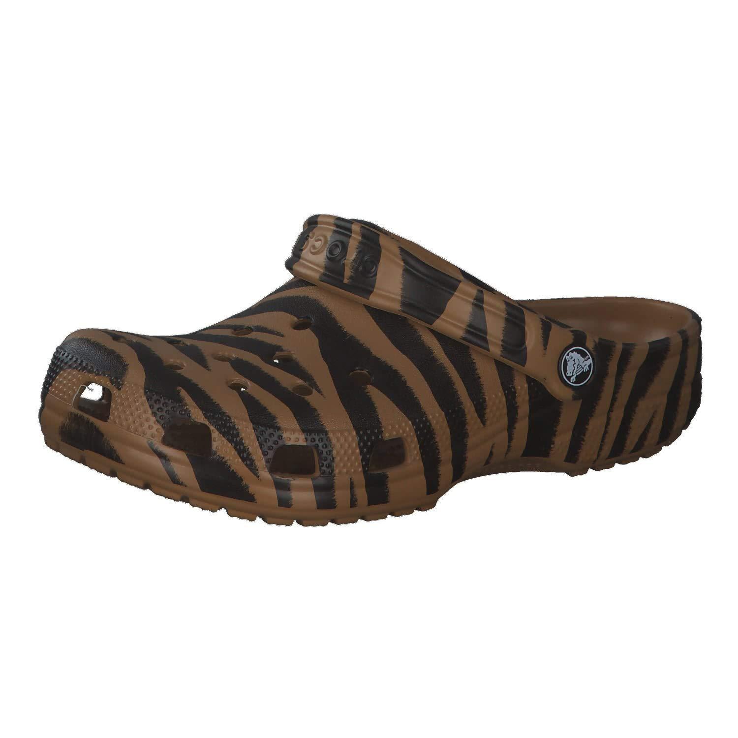 Crocs™ Adult Classic Animal Print Clogs | Zebra And Leopard Shoes in Brown  | Lyst