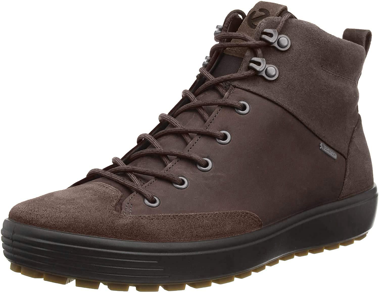 Ecco Herren s Soft Tred GTX High Hohe Sneaker in Braun für
