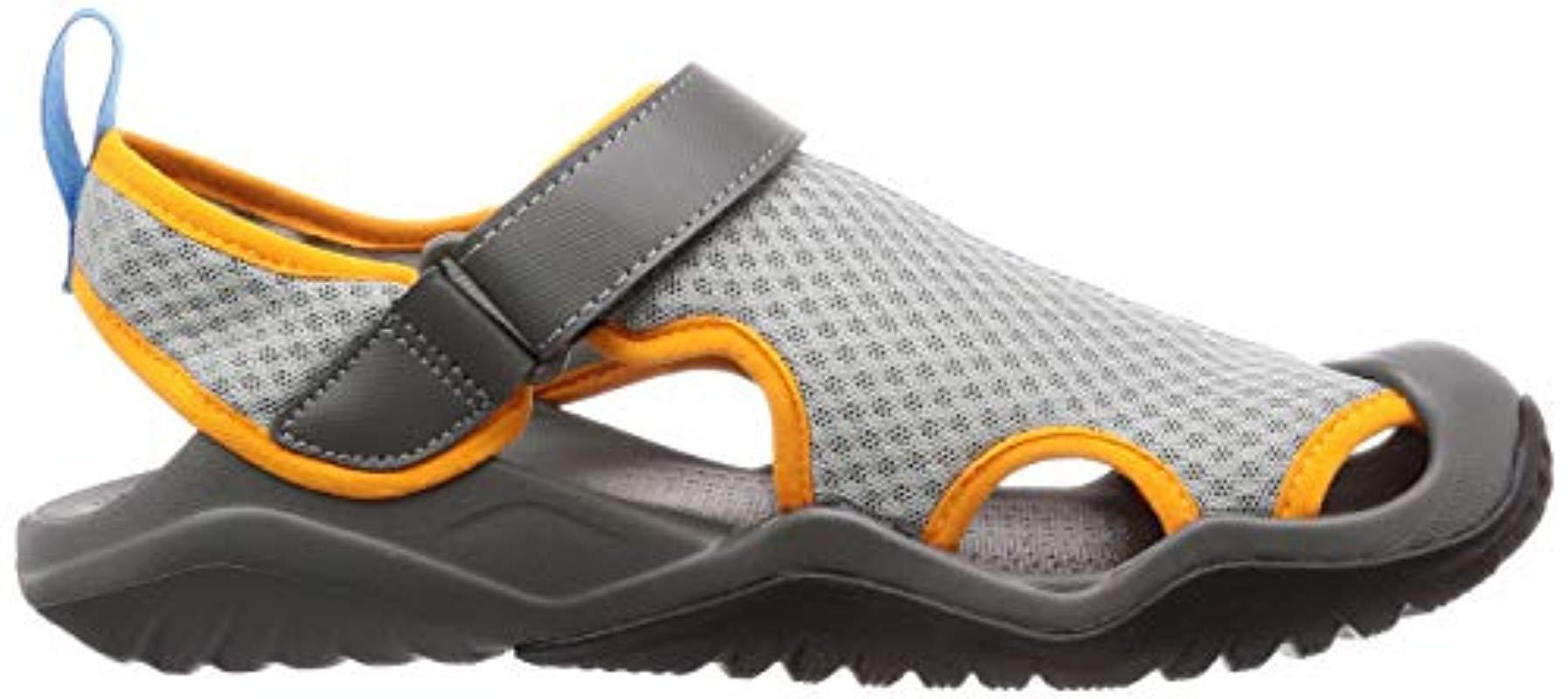 Crocs Herren Swiftwater Mesh Deck Sandal M Clogs in Grau f r