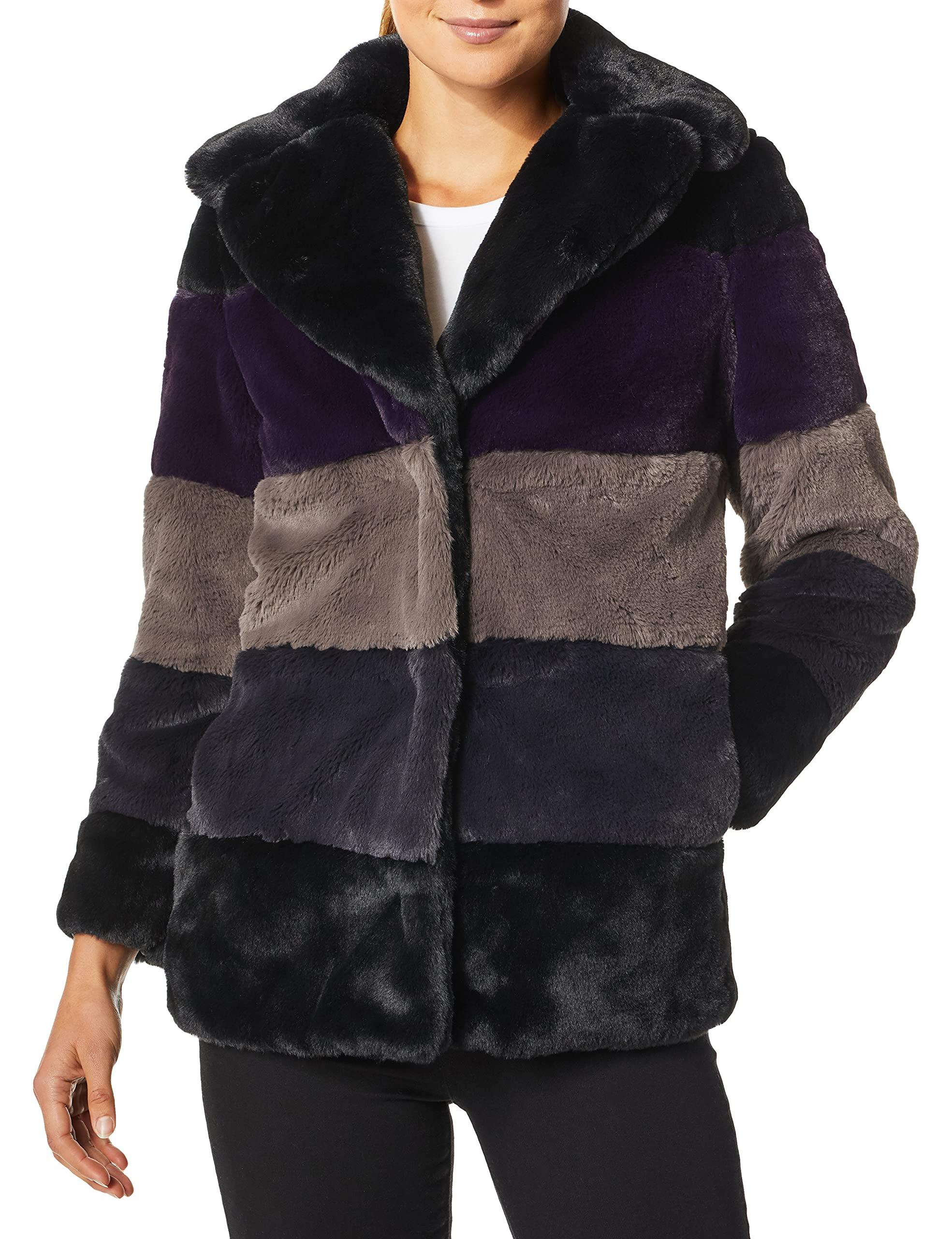RACHEL Rachel Roy Faux Fur Coat in Black | Lyst