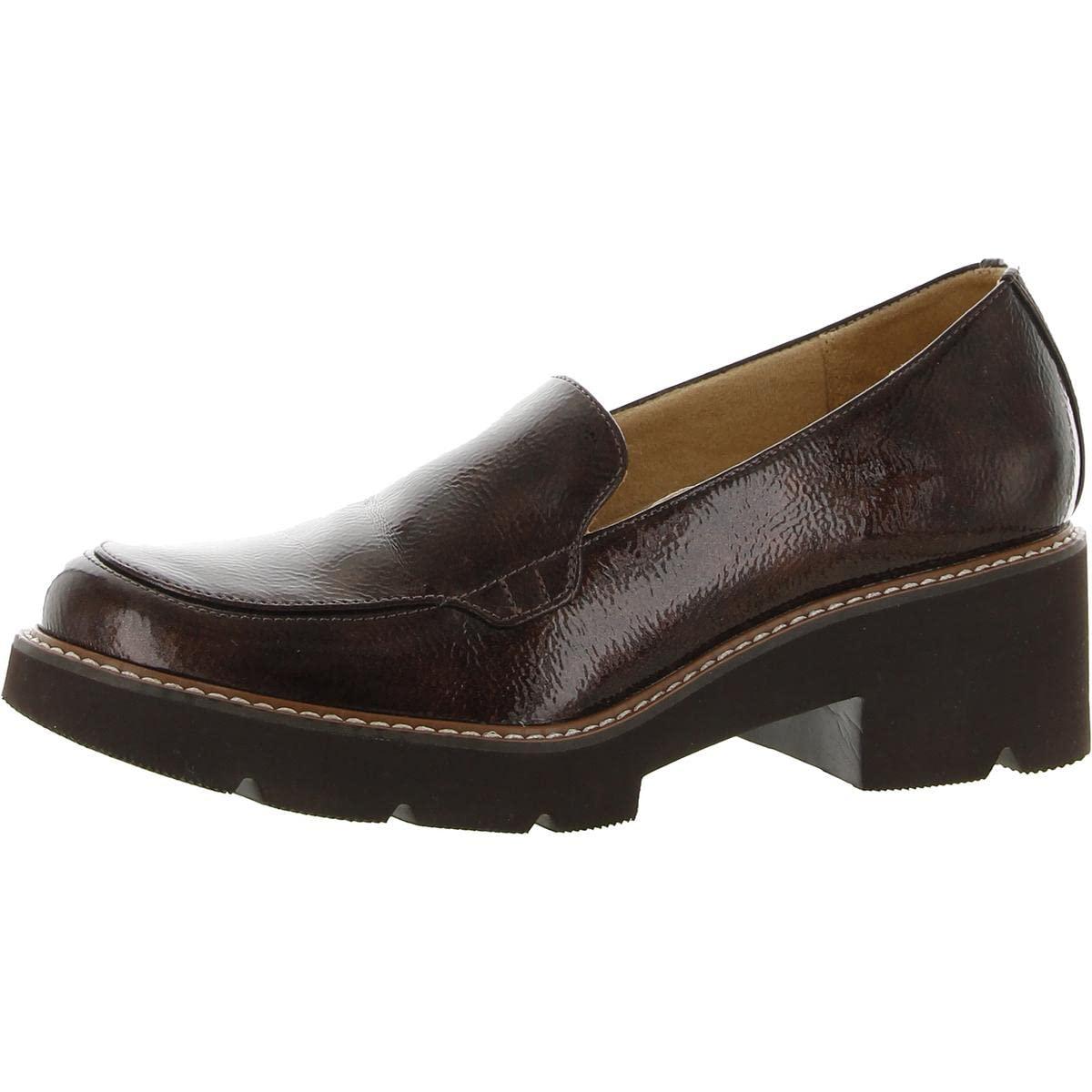Naturalizer S Cabaret Slip On Lightweight Lug Heeled Loafer Cinnamon Patent 11 W in Brown Lyst