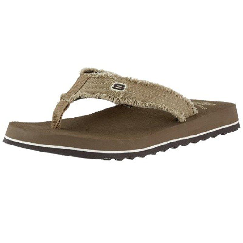 Skechers Usa Fray Cotton Thong,9 M Us,brown for Men | Lyst