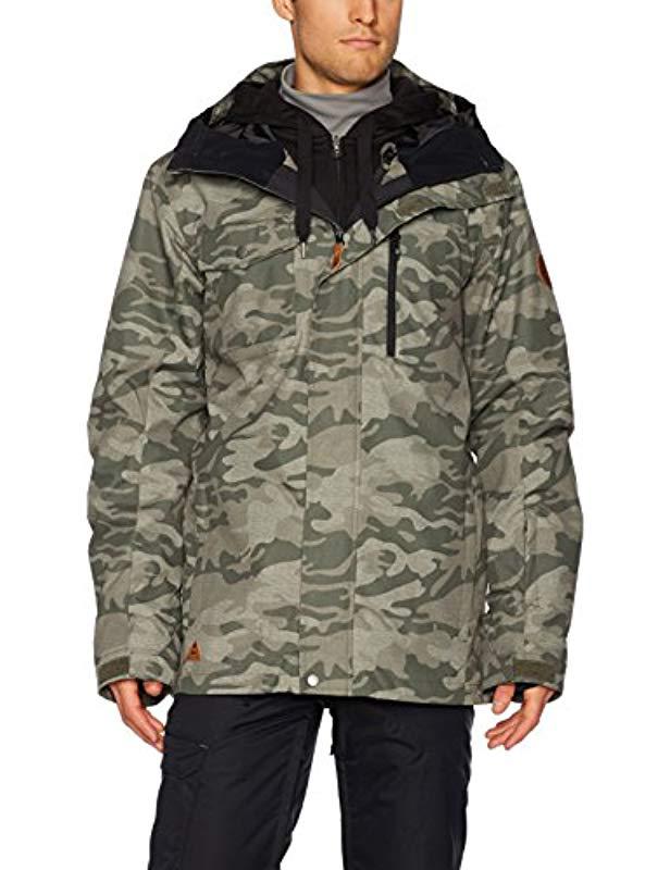 Quiksilver Mens Mission 3n1 10k Snowboard Ski Jacket Shell and Bonded Fleece Snowboard Jacket