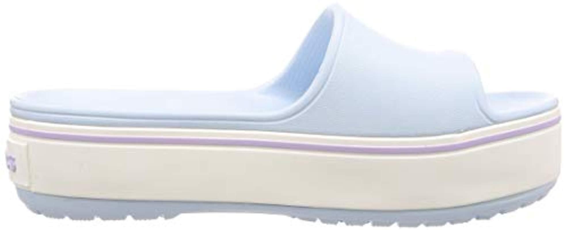 crocs crocband platform slide