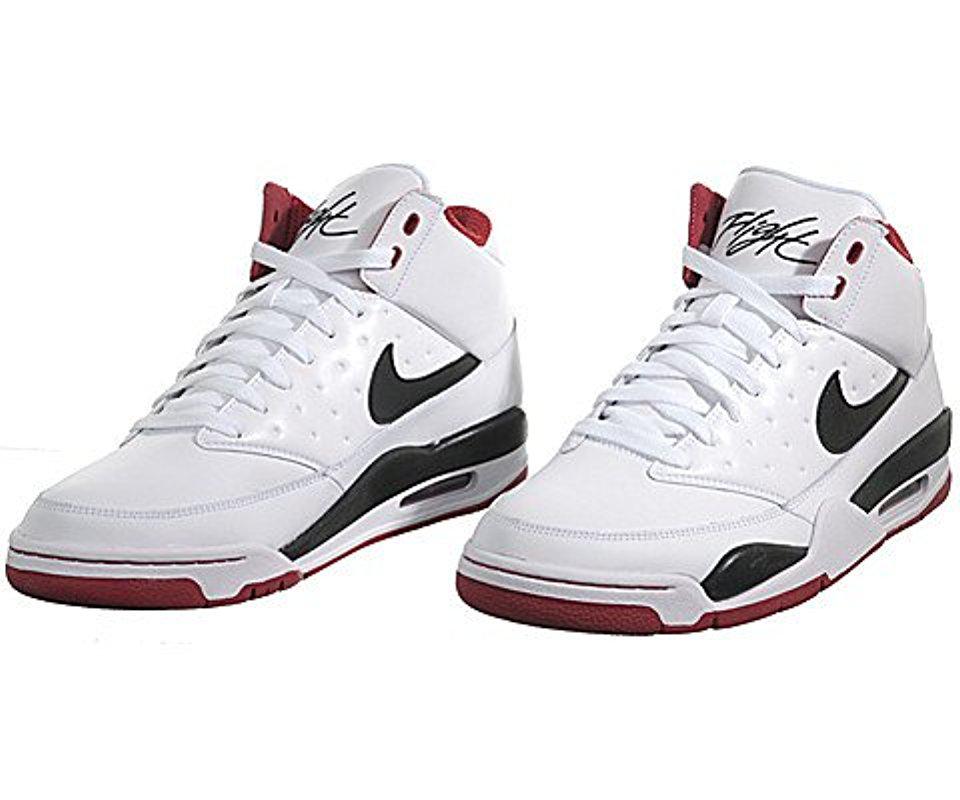 Nike Leather Air Flight Classic Basketball Shoe in White for Men | Lyst