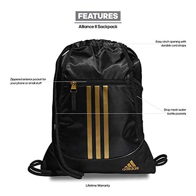 adidas ALLIANCE II Sackpack in Schwarz Lyst DE