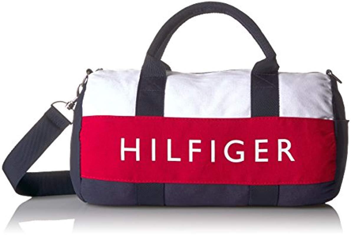 Tommy Hilfiger Synthetic Mini Duffle Bag Tommy Patriot Colorblock in  Navy/Red (Blue) for Men - Save 19% - Lyst