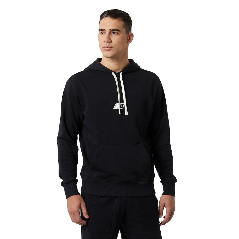 New Balance Essentials Magnify Fleece Hoodie in Black for Men | Lyst