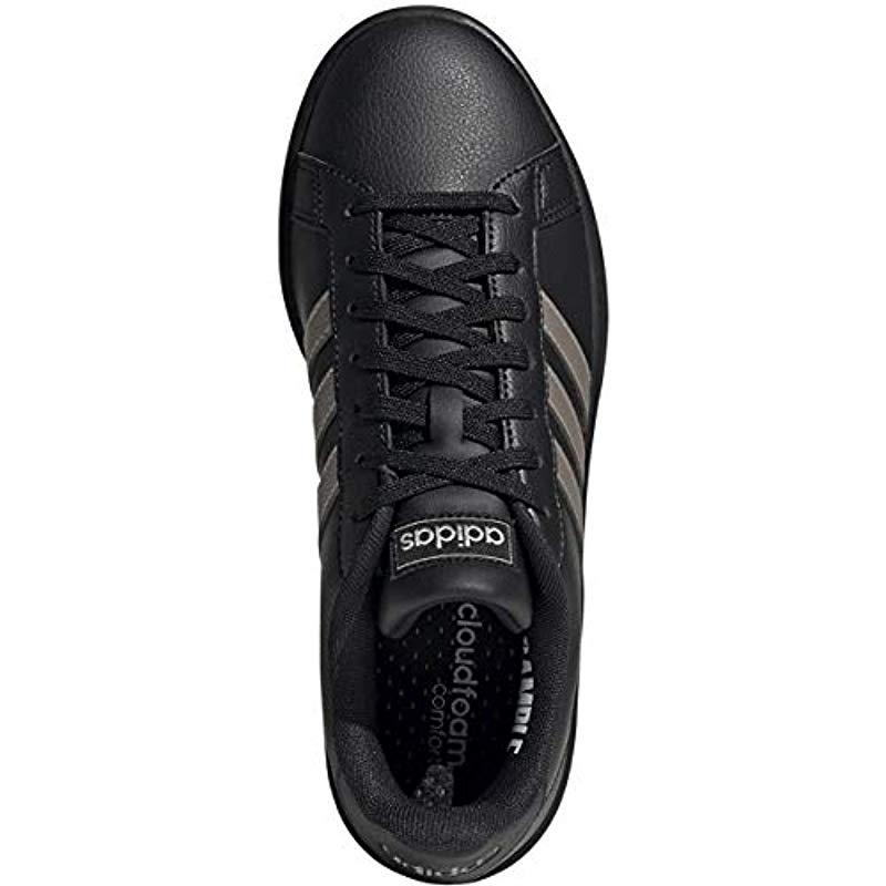 adidas Grand Court Shoes in Black/Platinum Metallic/Black (Black) | Lyst