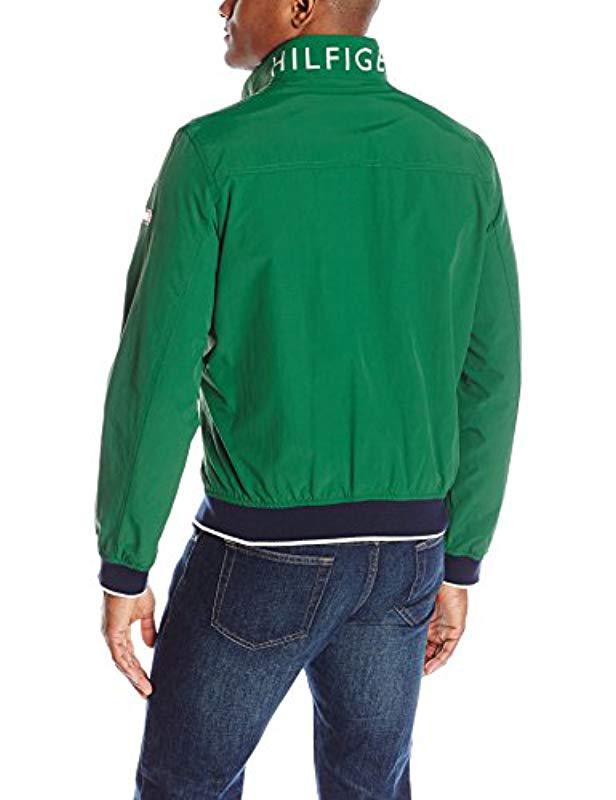 Tommy Synthetic Yachting Bomber Jacket in Green for Men - 9% - Lyst