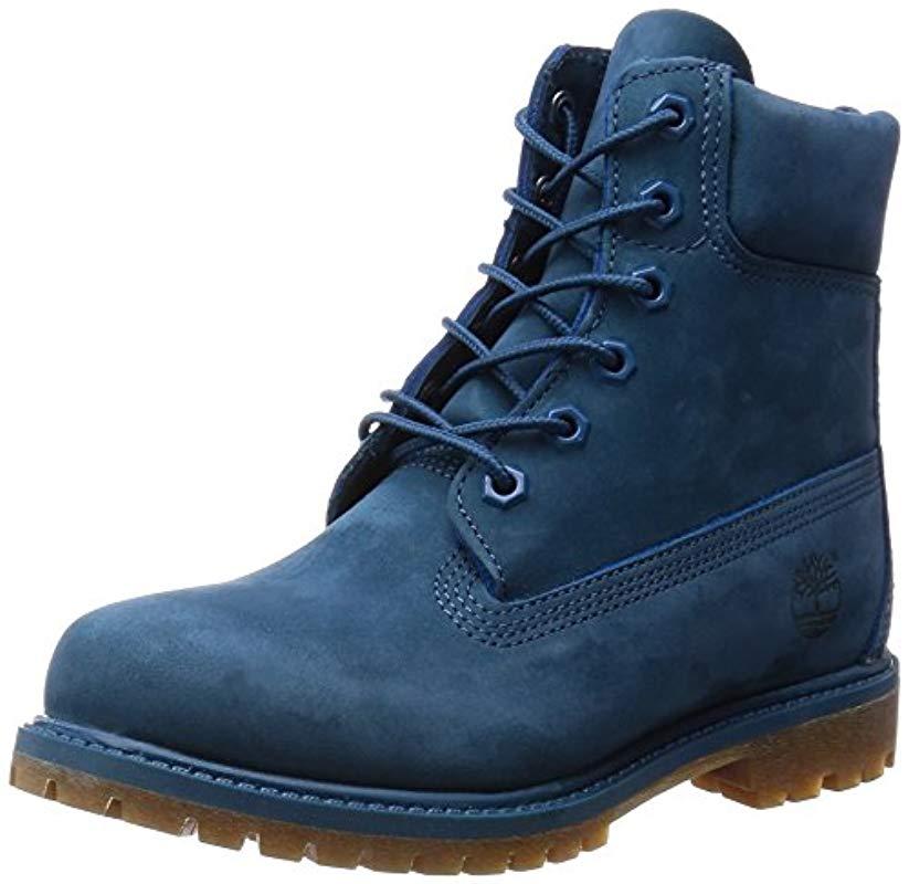 blue leather timberland boots