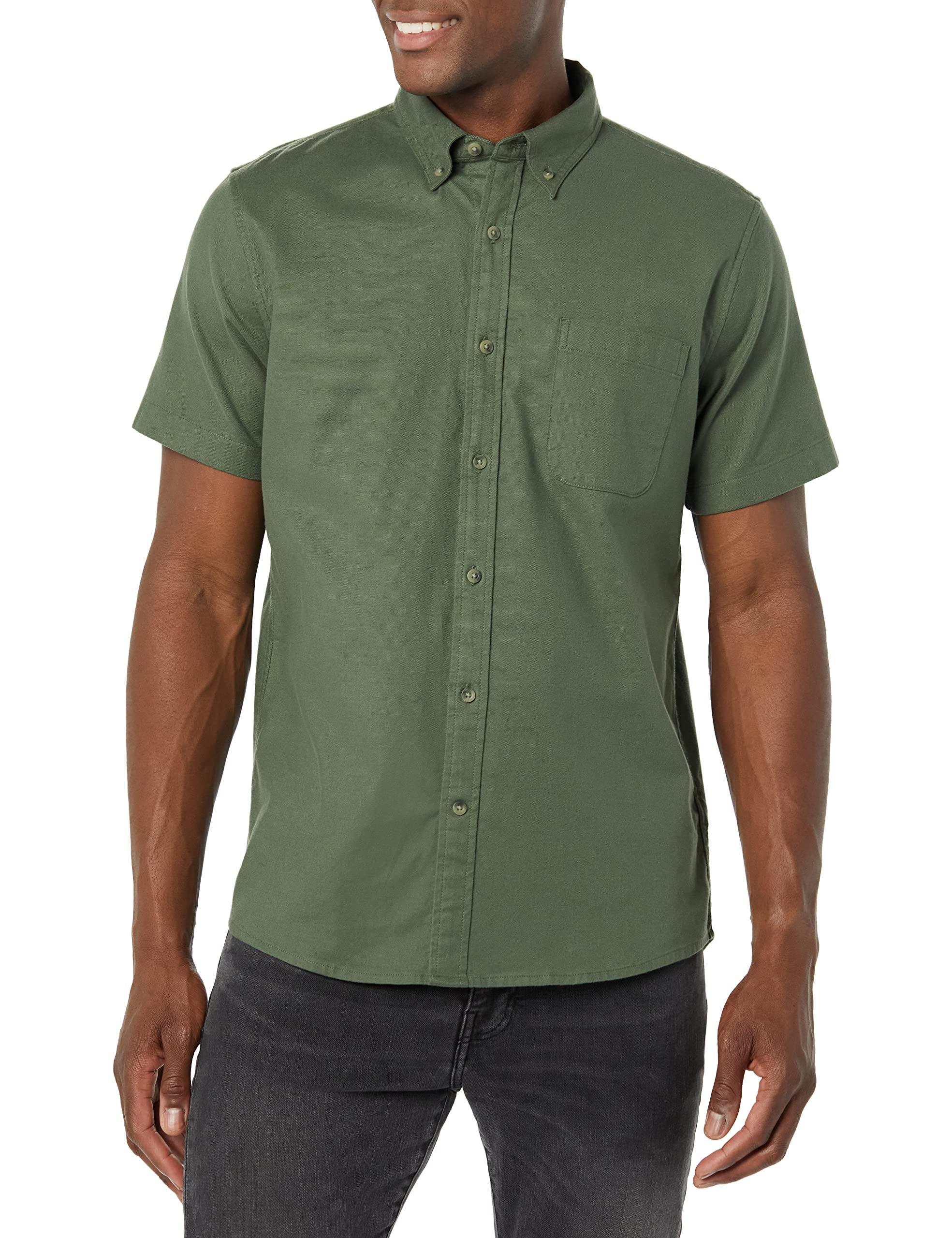 Goodthreads Standard-fit Short-sleeve Stretch Oxford Shirt With Pocket in  Green for Men | Lyst