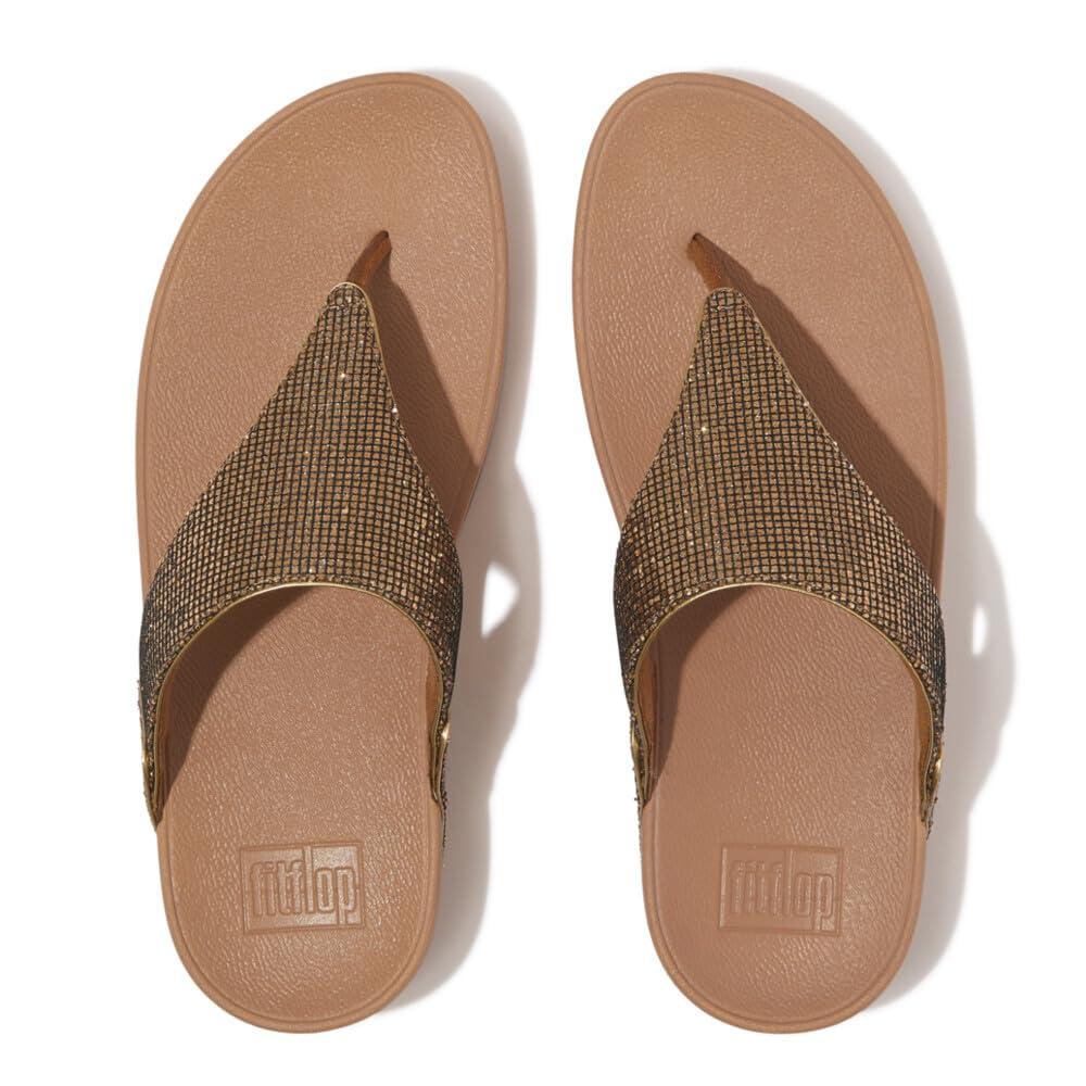 Fitflop Lulu Glitterball Toe-post Sandals in Brown | Lyst UK