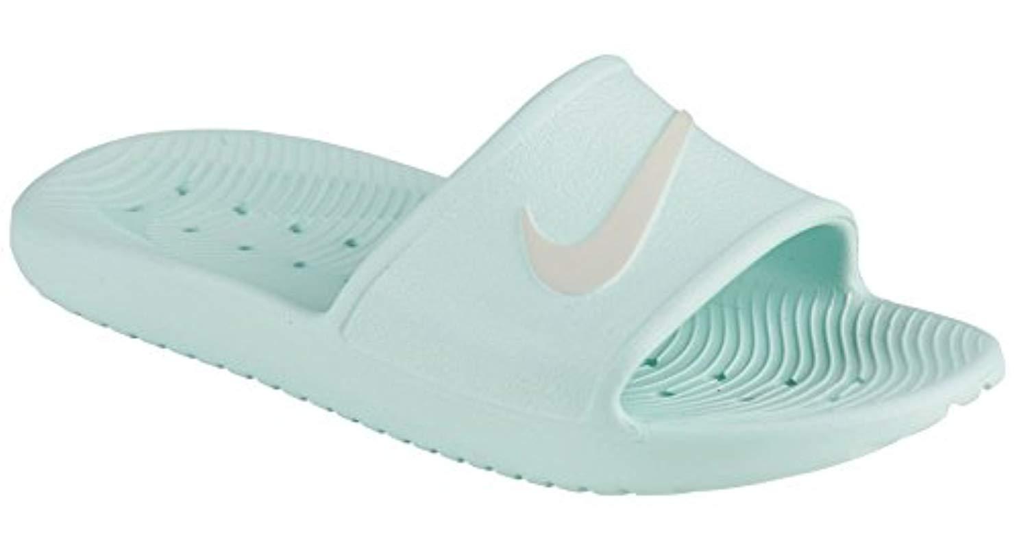 Nike Synthetic Kawa Slide Sandal in Mint Green - White (Green) - Lyst