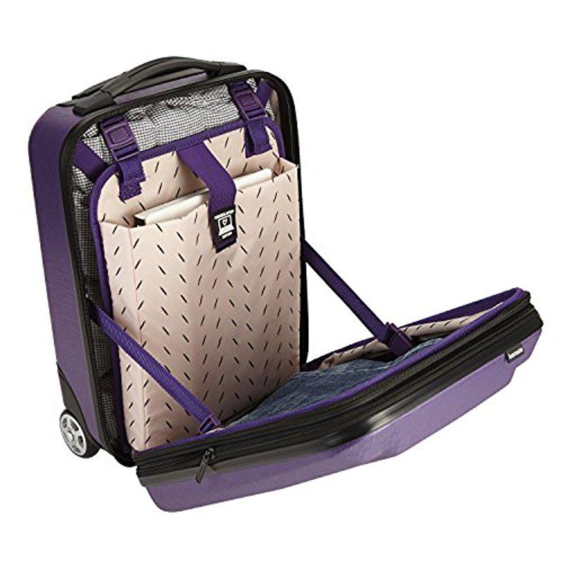 Kensie 17" Under Plane Seat Carryon Luggage With Cup And Phone Convenience Holder, Black Color