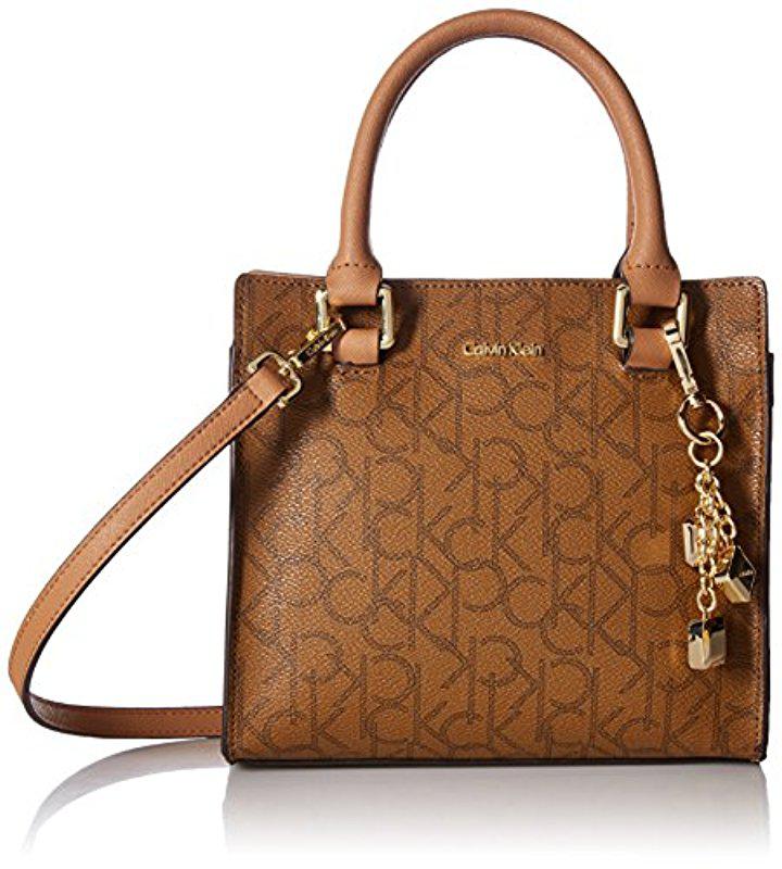 calvin klein logan signature satchel