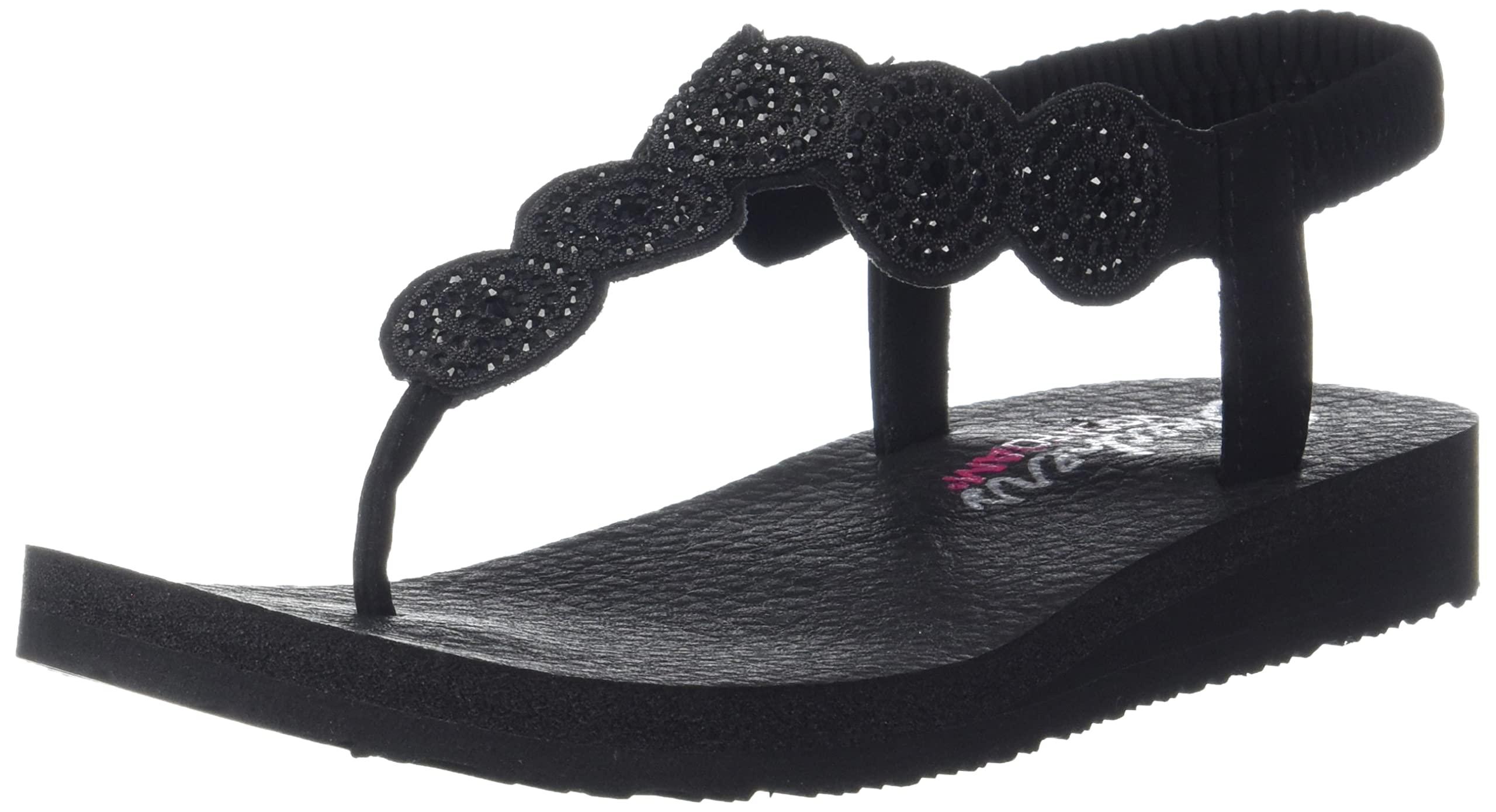 Skechers Meditation Open Toe Sandals in Black/Black (Black) - Save 22% |  Lyst
