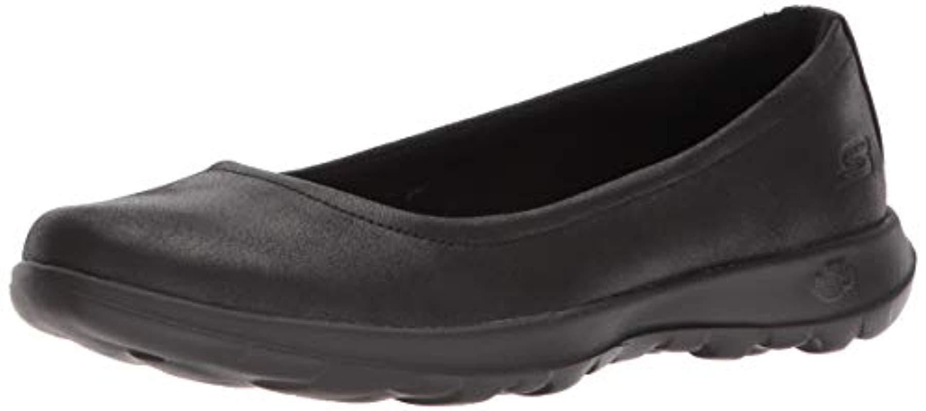 Skechers Womens Go Walk Lite 15395 Ballet Flat in Black Lyst UK