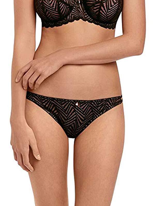 Lyst - Freya Escape Lace Low Rise Brazilian Cheeky Panties in Black