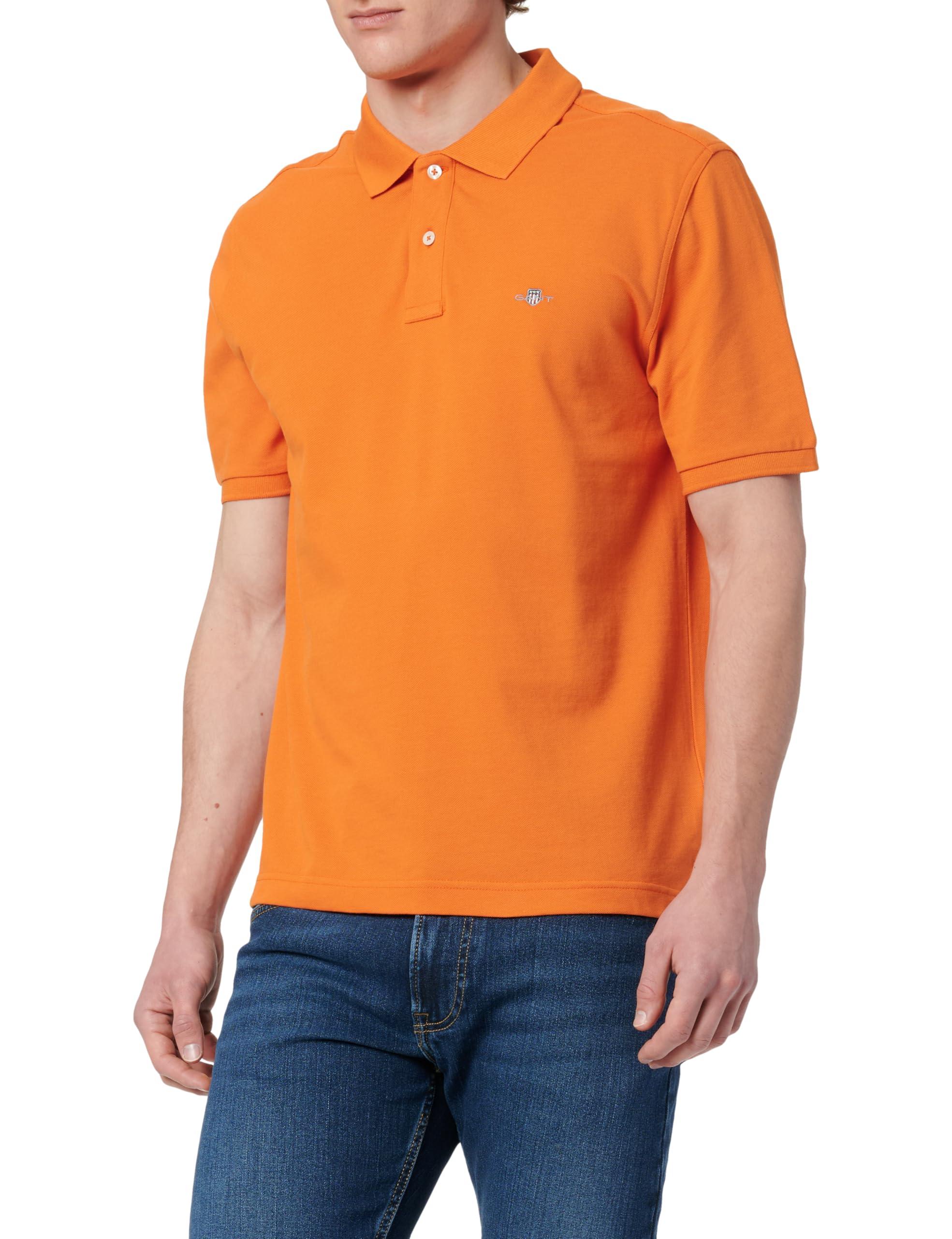 GANT Reg Emb Archive Shield Polo Shirt in Orange for Men Lyst UK