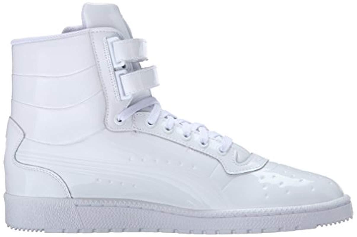 PUMA Sky Ii Hi Patent Emboss Fashion Sneaker in White for Men | Lyst