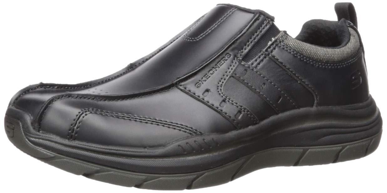 Skechers Expected 2.0-wildon Leather Slip On Moccasin in Black for Men ...