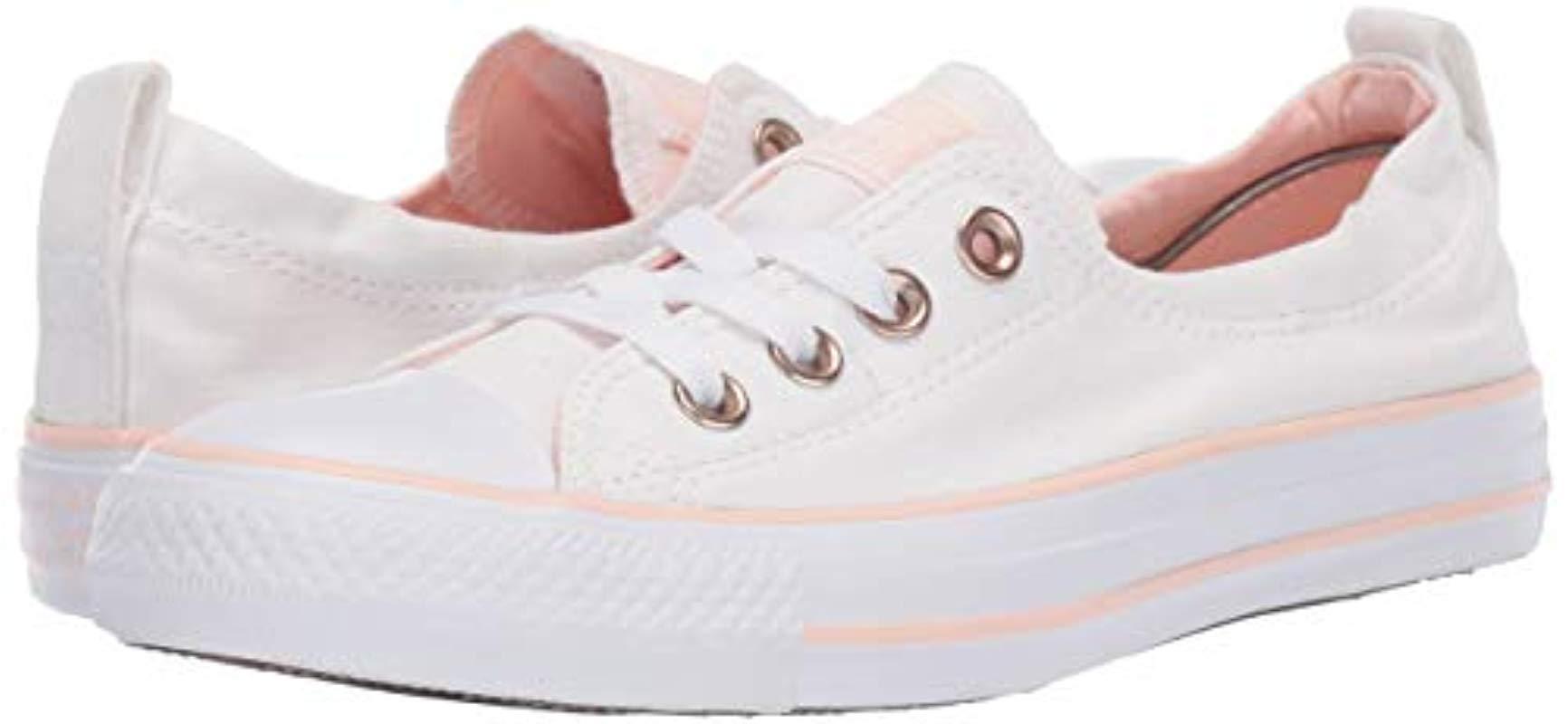 Converse Chuck Taylor All Star Shoreline Linen Slip On Sneaker in  White/Washed Coral/White (White) | Lyst
