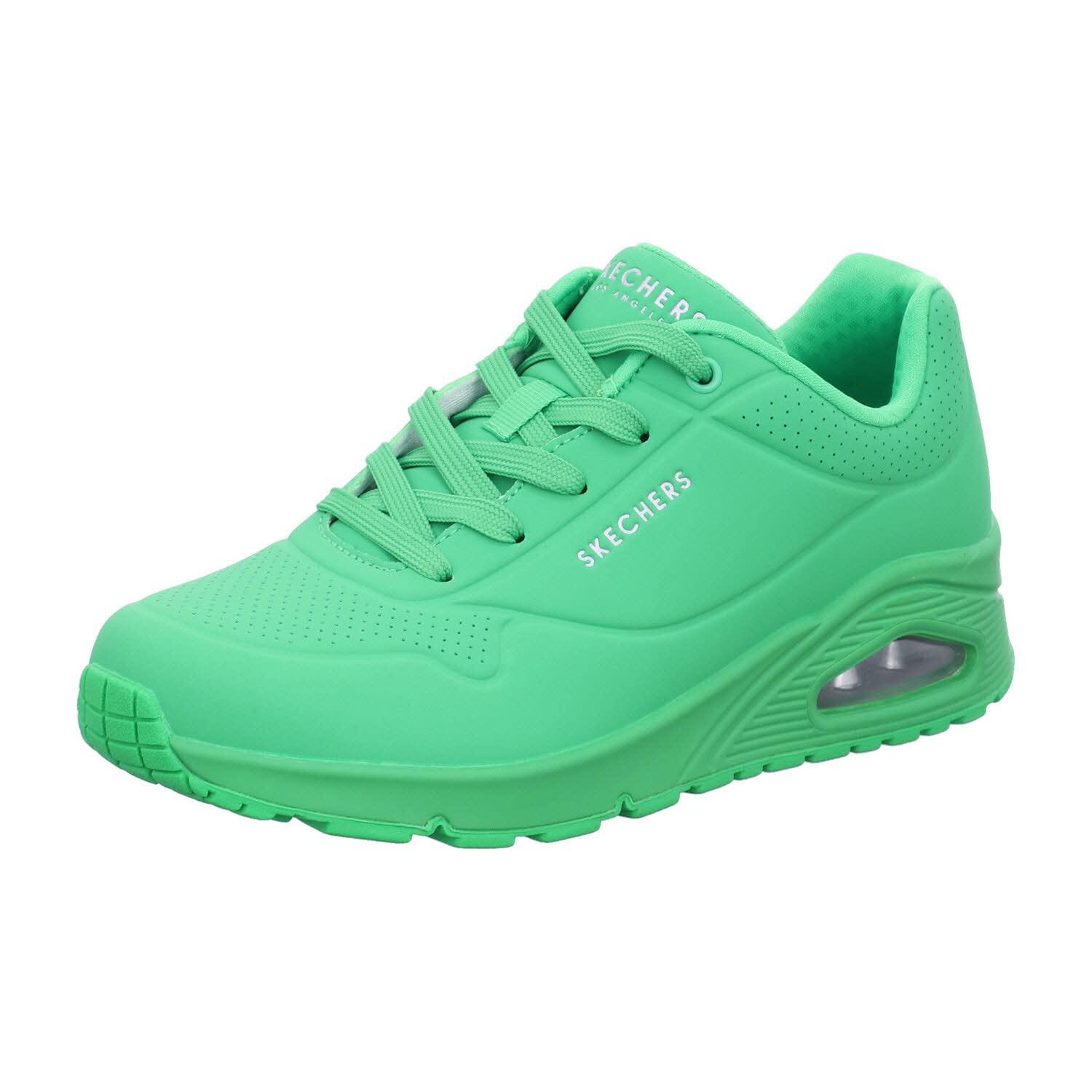 Skechers top green trainers