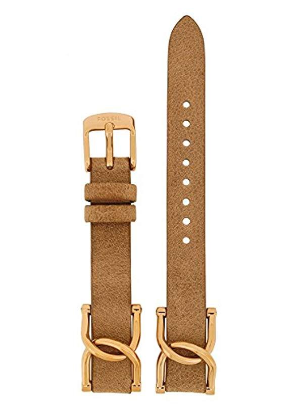 Bracelet Cuir Beige Fossil Femme Analogique Quartz Montre LB