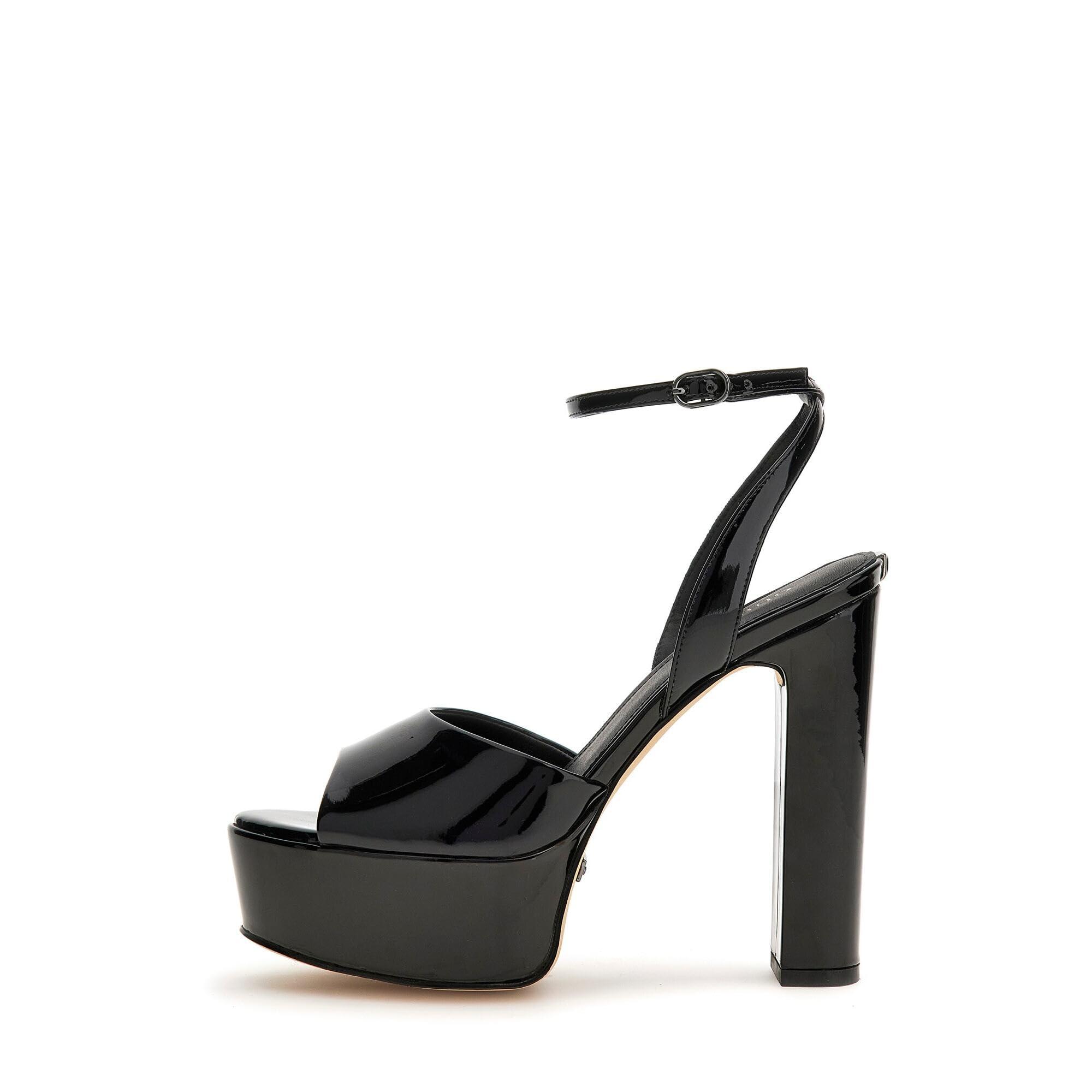 Escarpins Guess à Sangle Cheville – Noirs Avec Motif Fleur – Taille 40 (US 10)