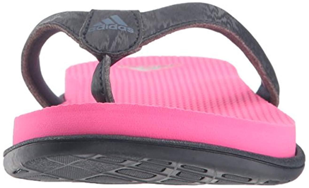 adidas Originals Rubber Cloudfoam Flip Flop Slide Sandal in Pink - Lyst
