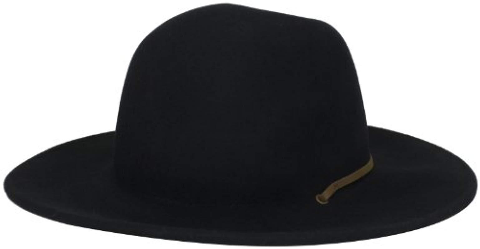 Brixton Field Wide Brim Felt Fedora Hat 