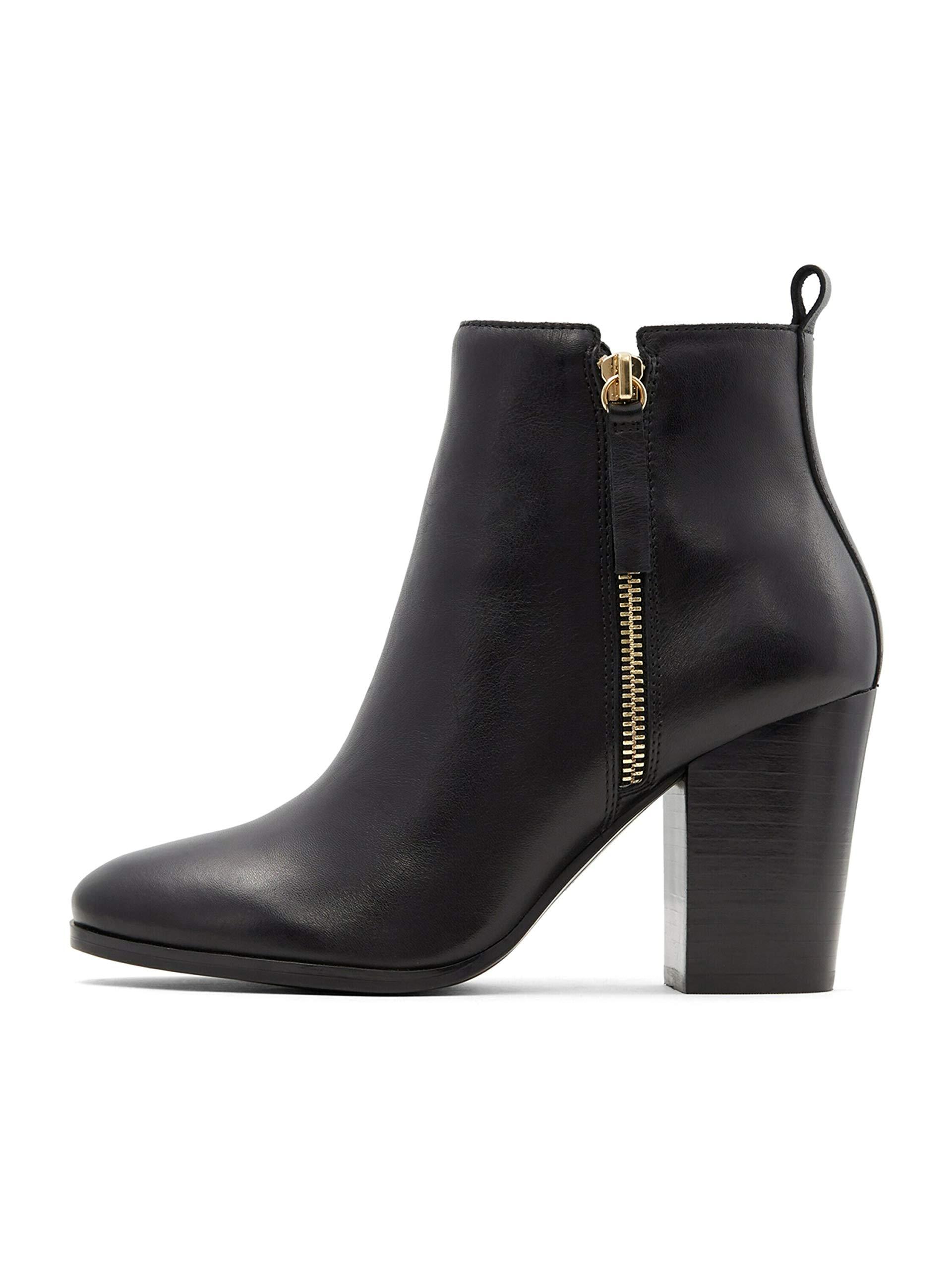 ALDO Leather Womens Noemieflex Block Heel Ankle Boot in Black Leather (Black)  - Save 13% | Lyst
