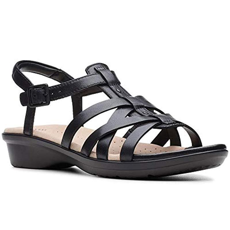 clarks black strappy sandals