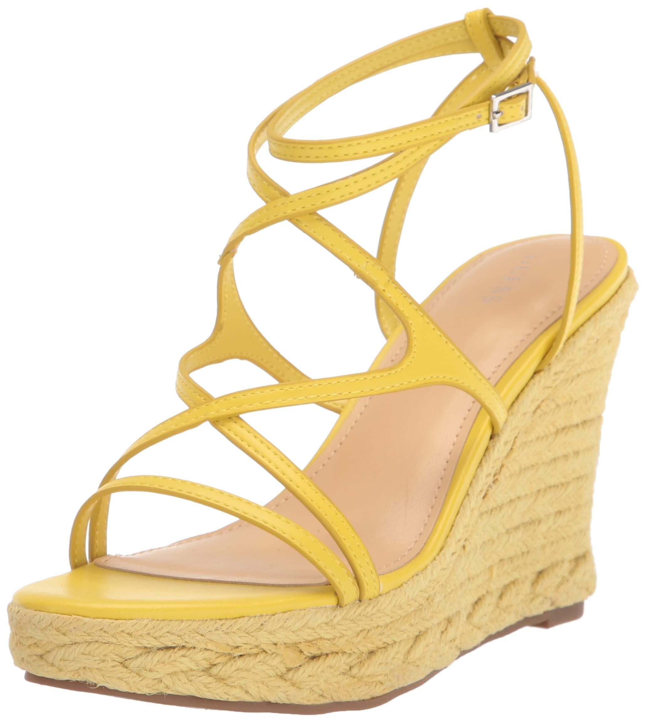 yellow guess sandals