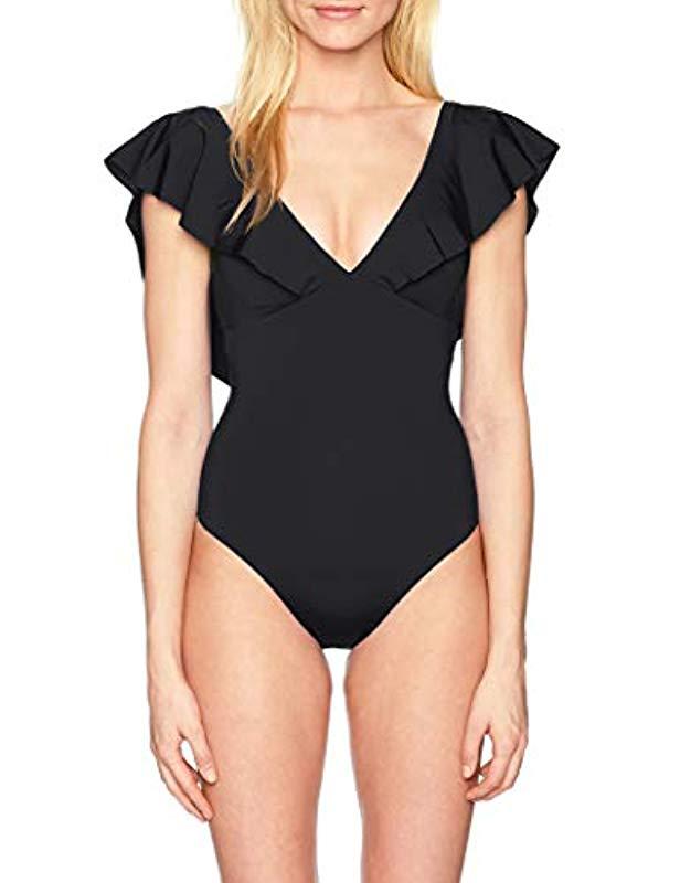 ruffle sleeve one piece swimsuit