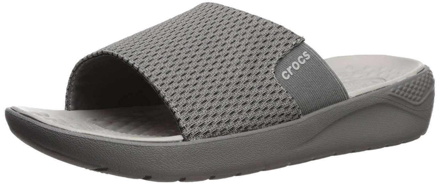 Crocs™ Literide Mesh Slide Sandal in Gray for Men | Lyst