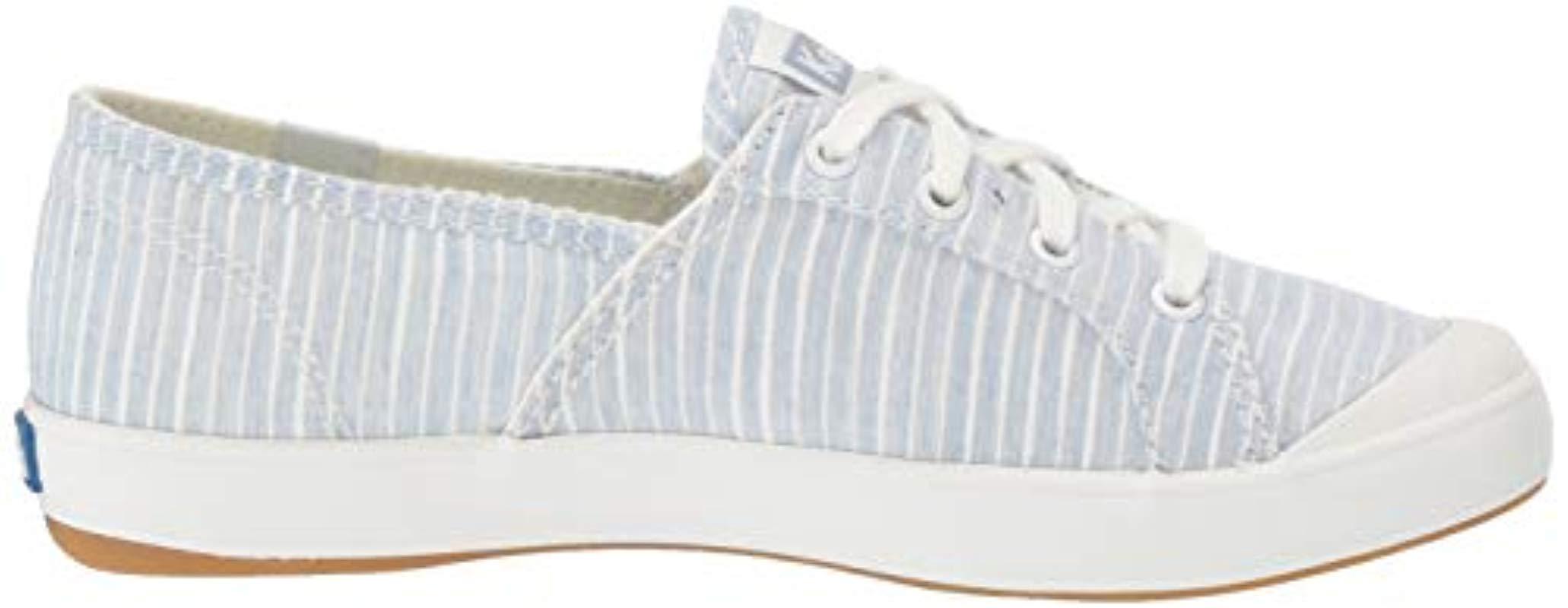 blue and white striped keds