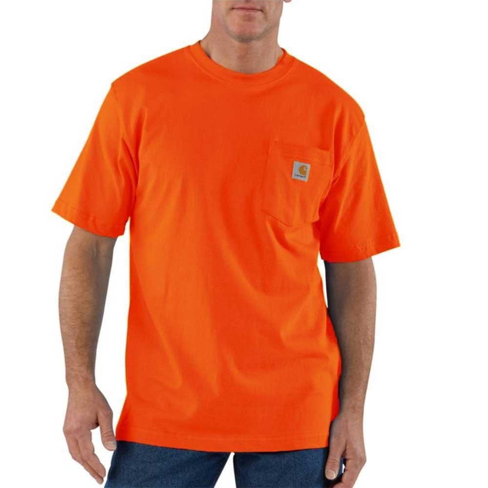 Carhartt K87 Workwear Pocket Short-sleeve T-shirt in Orange for Men | Lyst