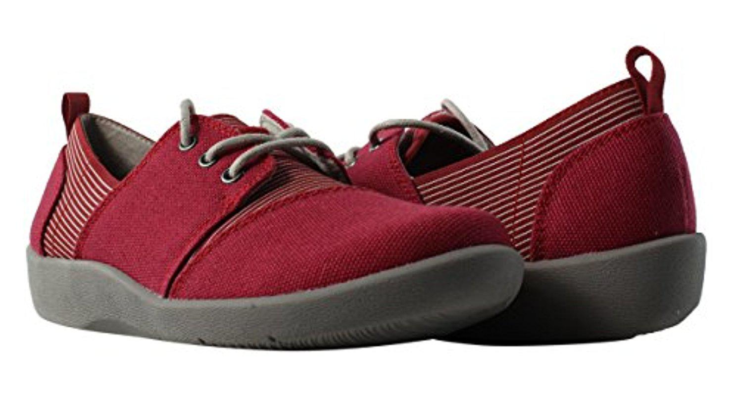 clarks cloudsteppers red