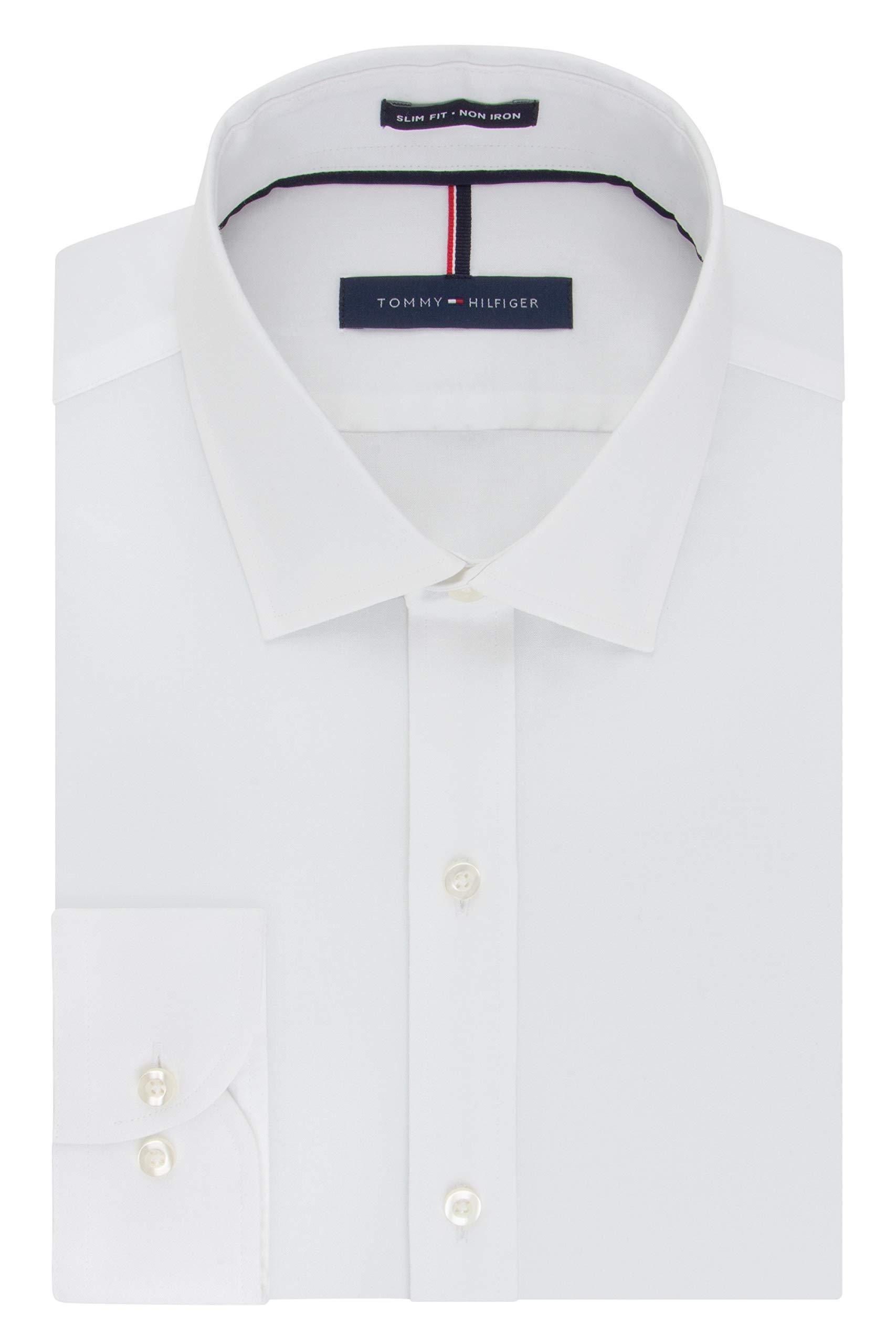Dress Shirts Non Iron Slim Fit Solid Spread Collar Tommy Hilfiger pour  homme en coloris Blanc | Lyst