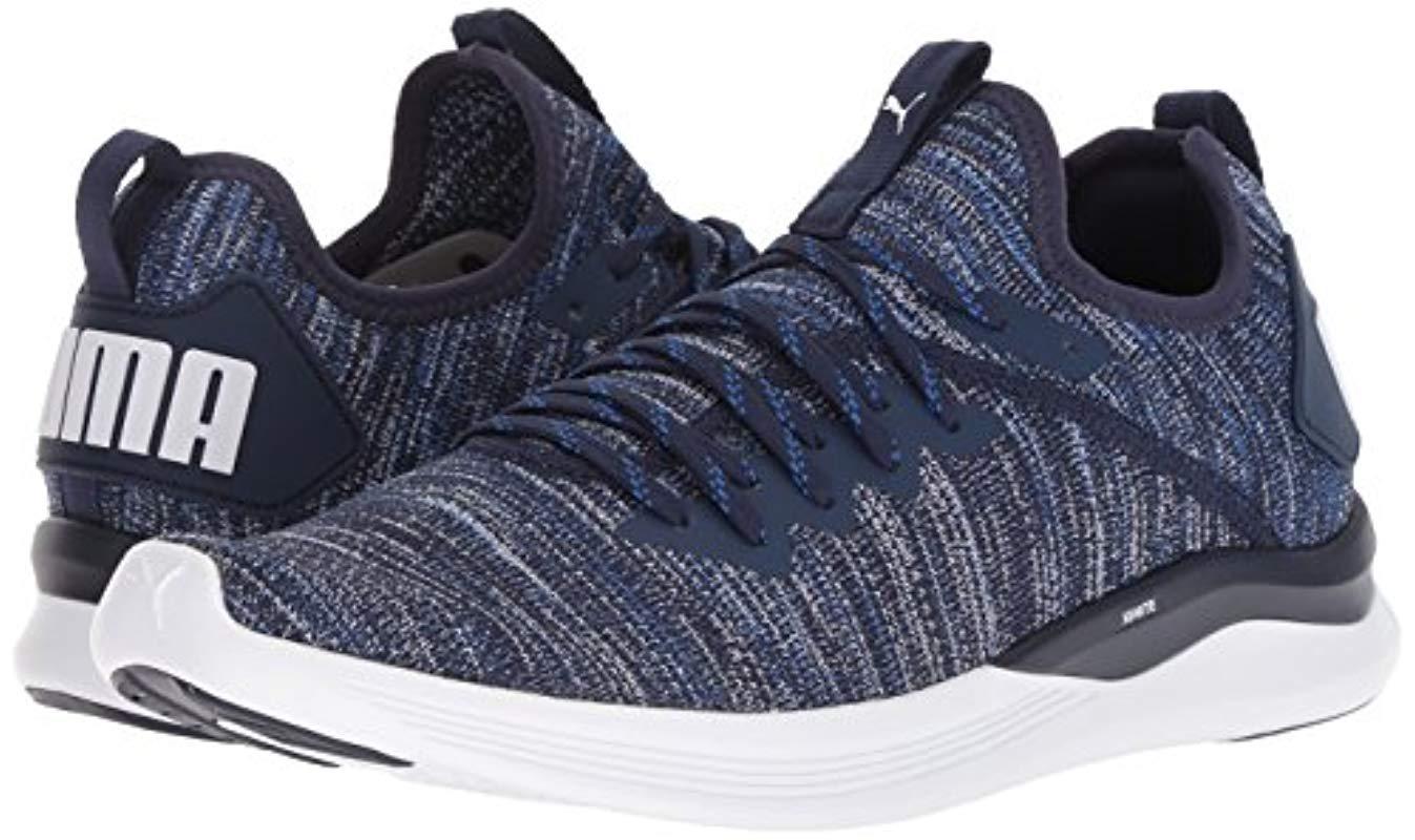 puma ignite flash evoknit blue