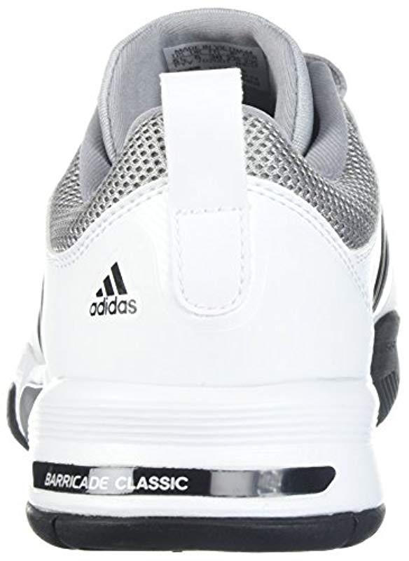 adidas Barricade Classic Wide 4e Tennis Shoe,white/black/mid Us for Men |