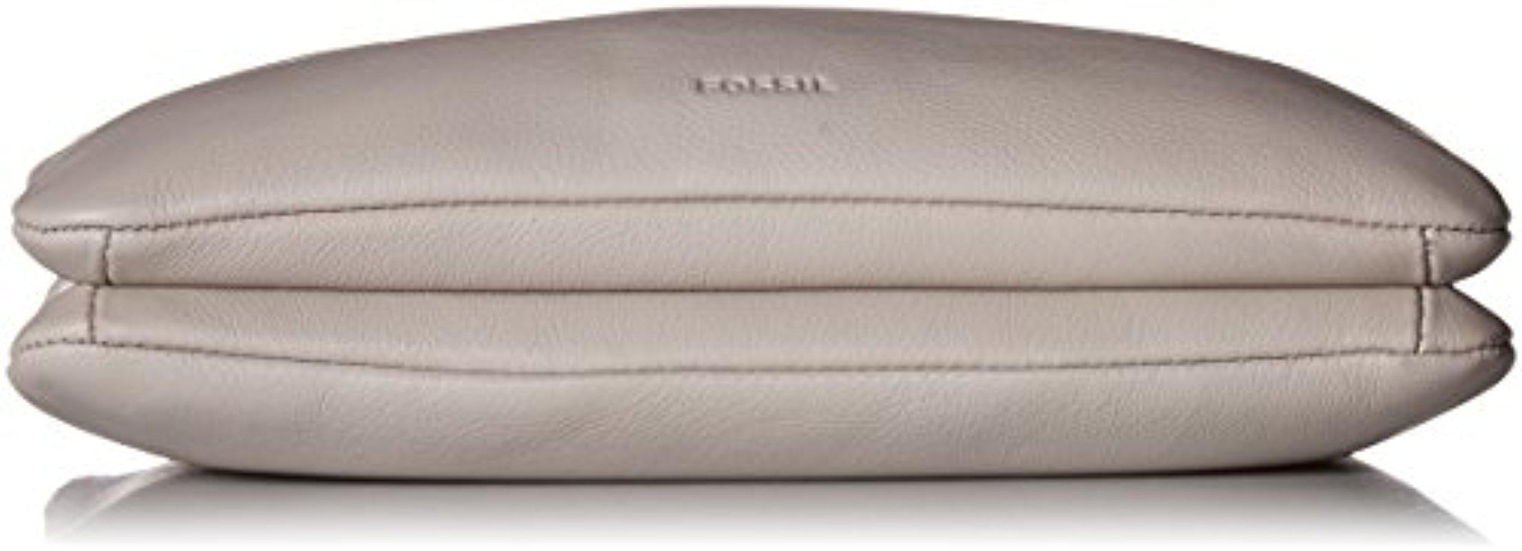 fossil devon crossbody mineral grey