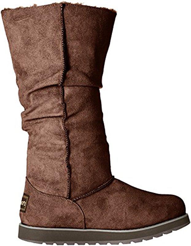 skechers women's keepsakes-big button slouch tall winter boot