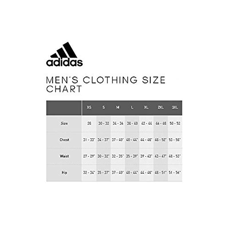 adidas men's swimwear size chart